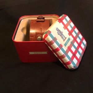 Women’s brown Leather FOSSIL watch strap